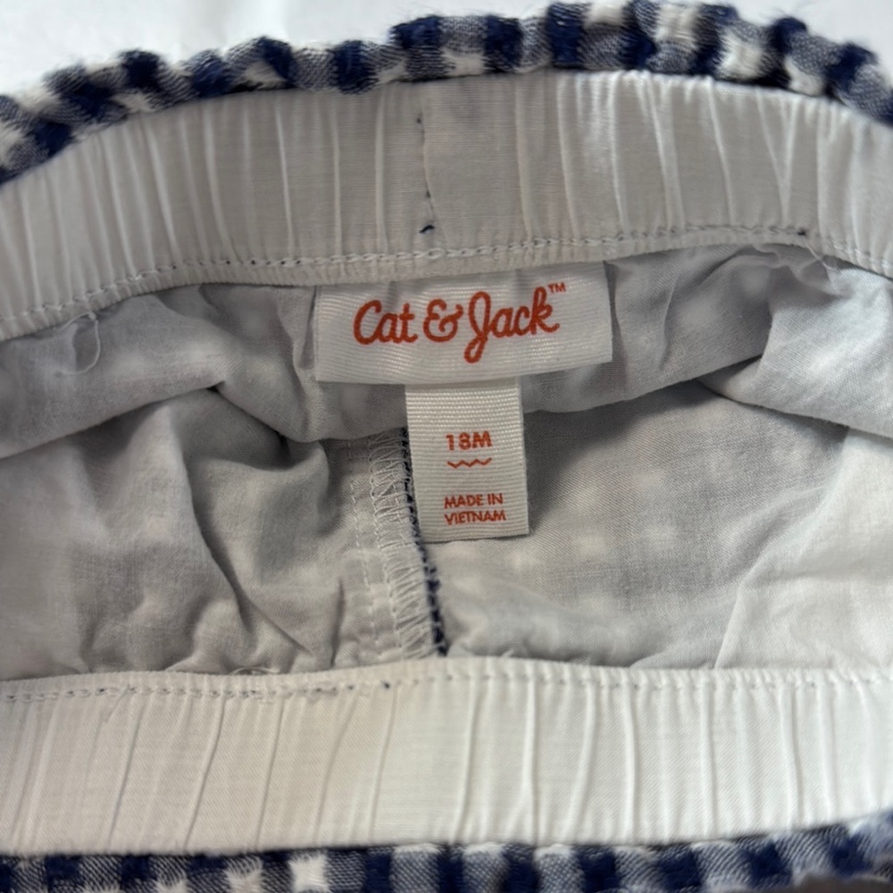Cat & Jack Blue and White Plaid Shorts